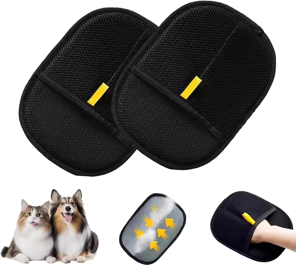 Pet hair removal gloves